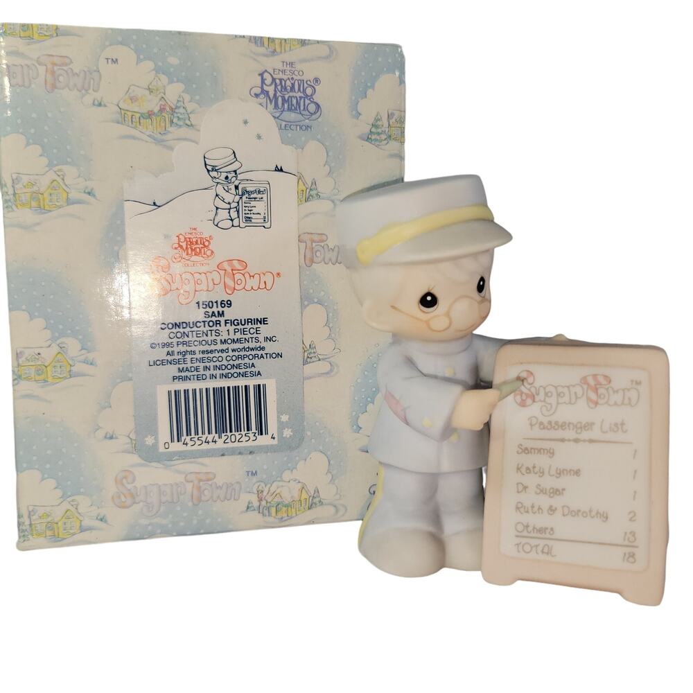 Precious Moments Sugar Town Sam Conductor Figurine Enesco 150169 1995